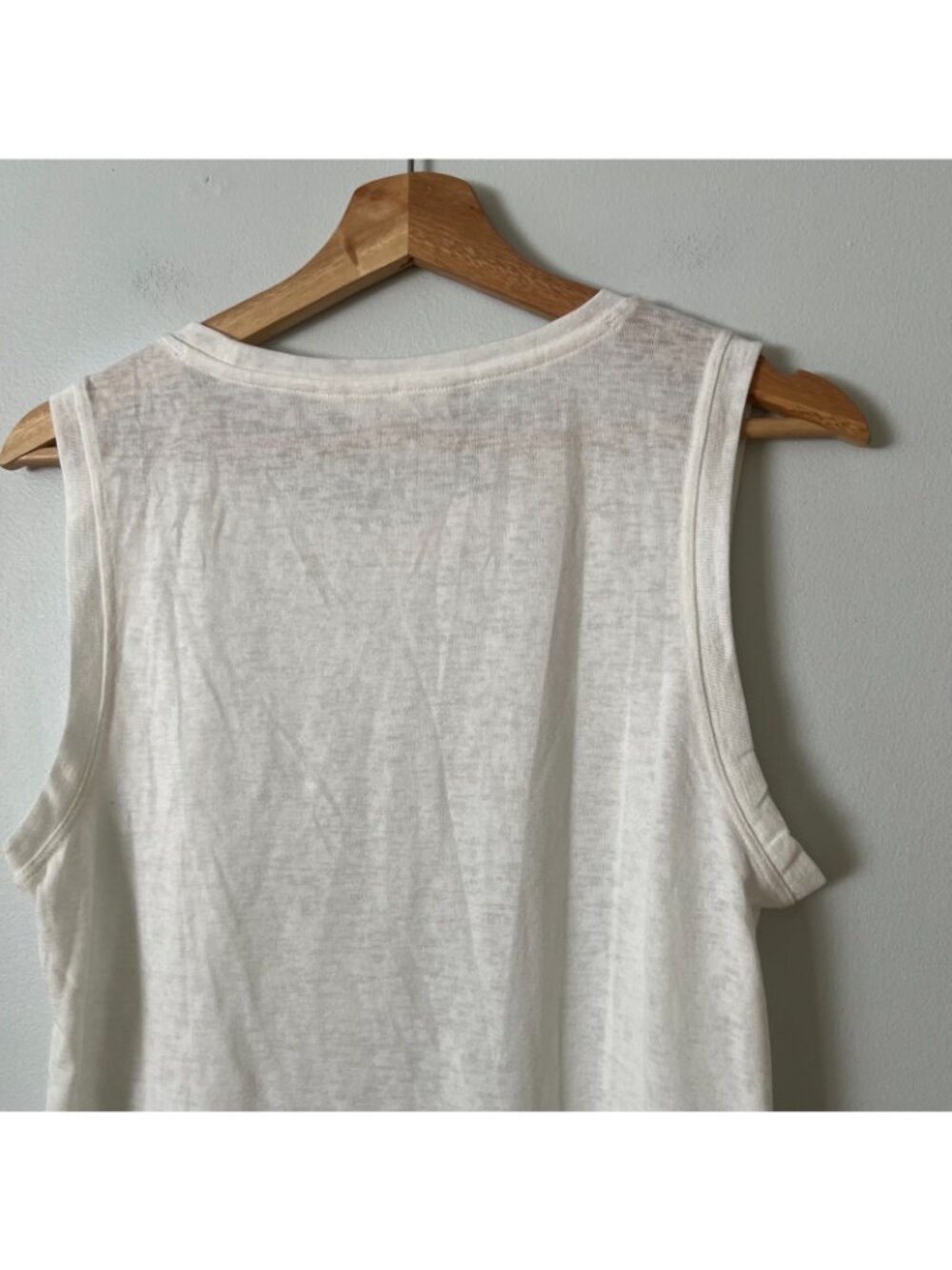 Athleta Getaway White Linen Blend Tank Top Women's Size Medium Tall - Picture 8 of 8